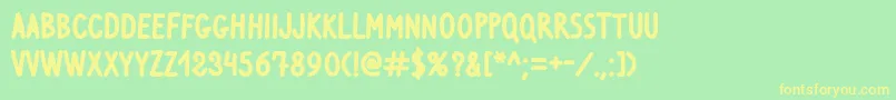 VenturaEddingBold Font – Yellow Fonts on Green Background