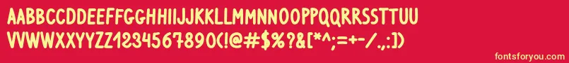 VenturaEddingBold Font – Yellow Fonts on Red Background