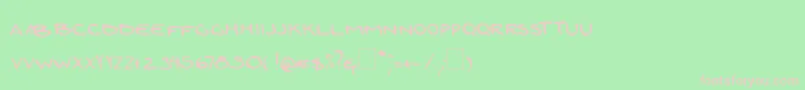 Zoi Font – Pink Fonts on Green Background