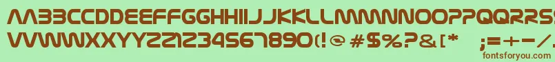 Nasalization Font – Brown Fonts on Green Background