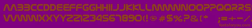 Nasalization Font – Brown Fonts on Purple Background