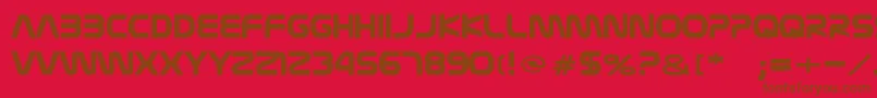 Nasalization-Schriftart – Braune Schriften auf rotem Hintergrund