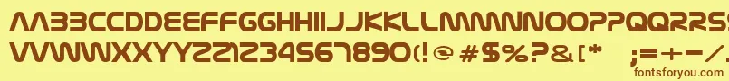 Шрифт Nasalization – коричневые шрифты на жёлтом фоне