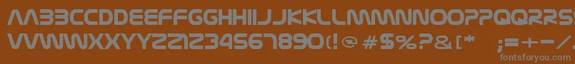 Nasalization-fontti – harmaat kirjasimet ruskealla taustalla