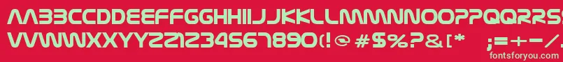 Nasalization Font – Green Fonts on Red Background