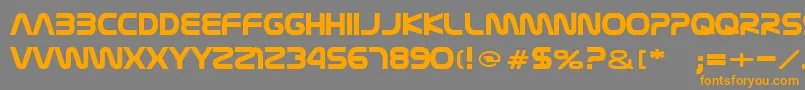 Nasalization Font – Orange Fonts on Gray Background