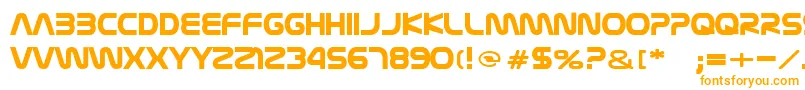 Nasalization-Schriftart – Orangefarbene Schriften auf weißem Hintergrund