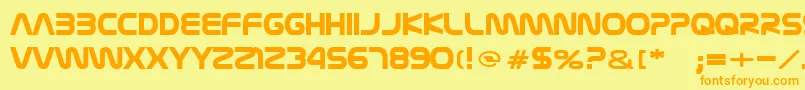 Police Nasalization – polices orange sur fond jaune