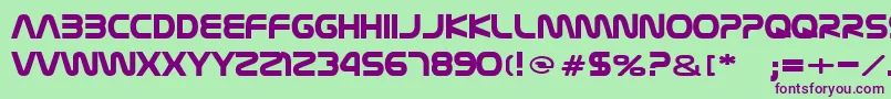 Nasalization Font – Purple Fonts on Green Background