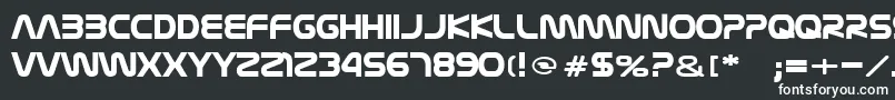 フォントNasalization – 黒い背景に白い文字