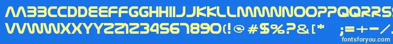 Nasalization Font – Yellow Fonts on Blue Background