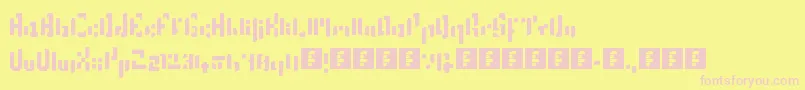 フォントGold – ピンクのフォント、黄色の背景
