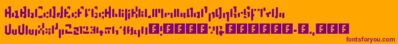 Gold-fontti – violetit fontit oranssilla taustalla