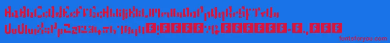 フォントGold – 赤い文字の青い背景