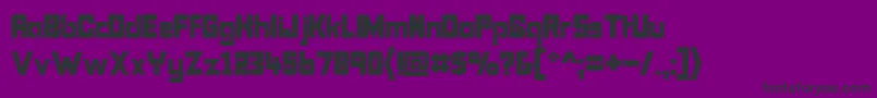 Bonk-Schriftart – Schwarze Schriften auf violettem Hintergrund