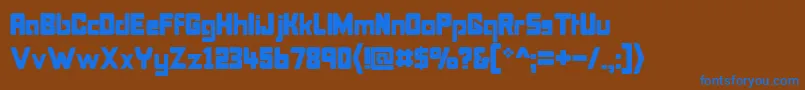 Bonk Font – Blue Fonts on Brown Background