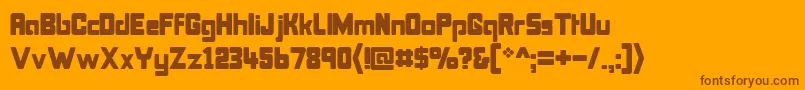 Bonk Font – Brown Fonts on Orange Background