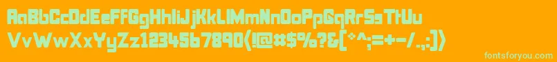 Bonk Font – Green Fonts on Orange Background