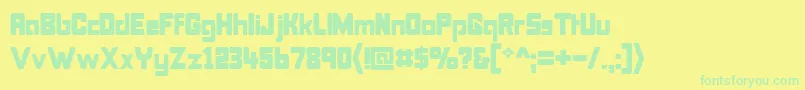 fuente Bonk – Fuentes Verdes Sobre Fondo Amarillo