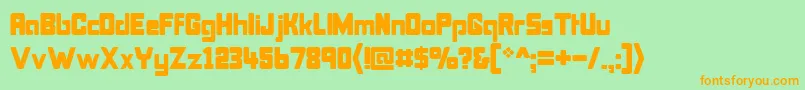 Bonk Font – Orange Fonts on Green Background