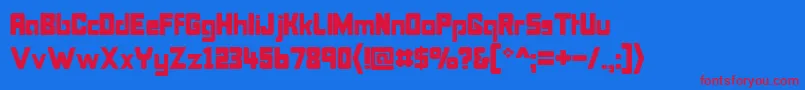 Bonk Font – Red Fonts on Blue Background