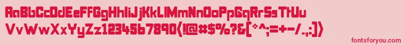 フォントBonk – ピンクの背景に赤い文字
