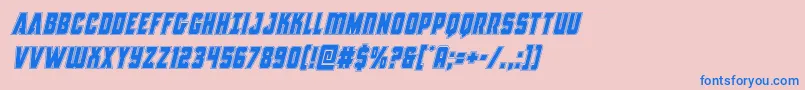 Antillesacadital Font – Blue Fonts on Pink Background