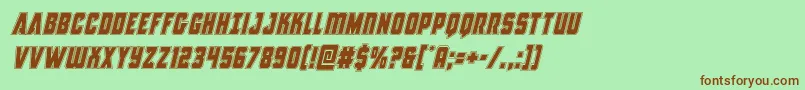 Antillesacadital Font – Brown Fonts on Green Background