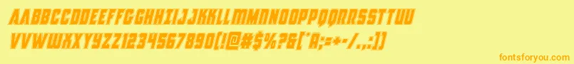 Antillesacadital Font – Orange Fonts on Yellow Background
