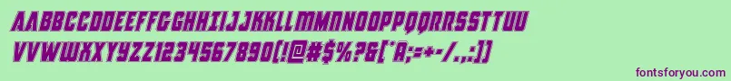 Antillesacadital Font – Purple Fonts on Green Background