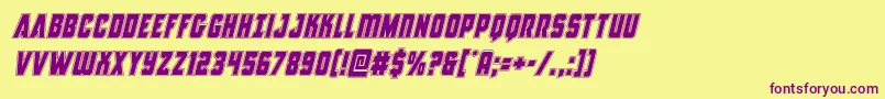 Antillesacadital Font – Purple Fonts on Yellow Background