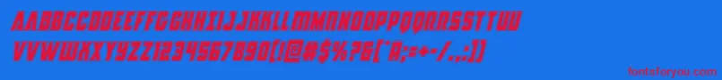 Antillesacadital-Schriftart – Rote Schriften auf blauem Hintergrund