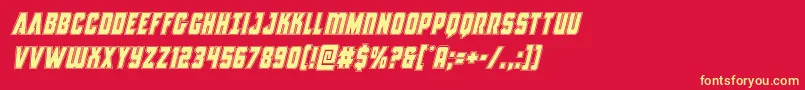 Antillesacadital Font – Yellow Fonts on Red Background