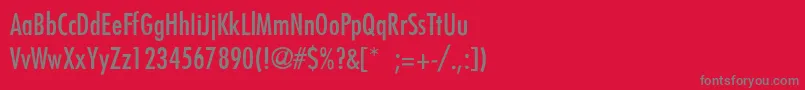 BelmarCondensedThin Font – Gray Fonts on Red Background
