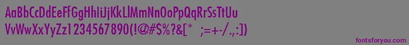Шрифт BelmarCondensedThin – фиолетовые шрифты на сером фоне