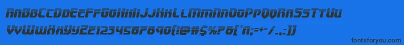 Speedwagonhalfital Font – Black Fonts on Blue Background