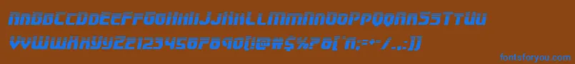 Speedwagonhalfital Font – Blue Fonts on Brown Background
