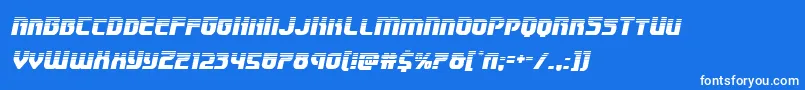 フォントSpeedwagonhalfital – 青い背景に白い文字