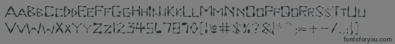 Dinnertime Font – Black Fonts on Gray Background