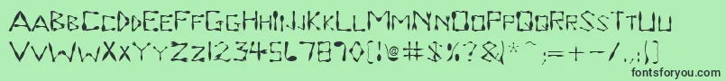 Dinnertime Font – Black Fonts on Green Background