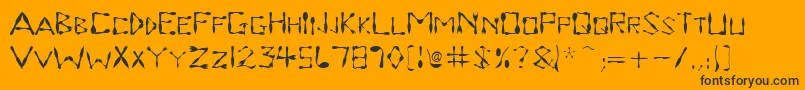 Dinnertime Font – Black Fonts on Orange Background