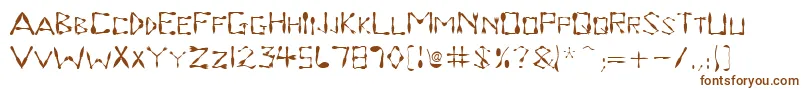 Шрифт Dinnertime – коричневые шрифты на белом фоне