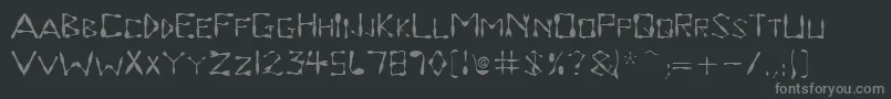 フォントDinnertime – 黒い背景に灰色の文字