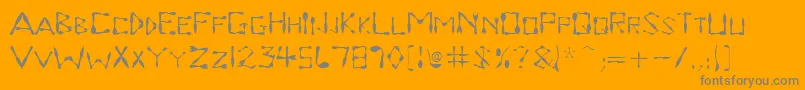 Dinnertime Font – Gray Fonts on Orange Background