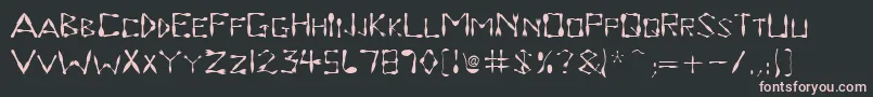フォントDinnertime – 黒い背景にピンクのフォント