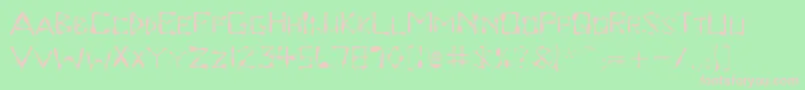 Dinnertime Font – Pink Fonts on Green Background