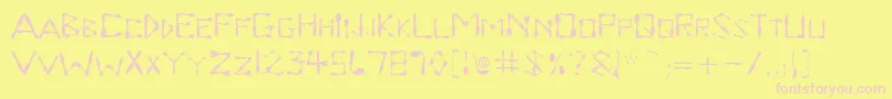 Шрифт Dinnertime – розовые шрифты на жёлтом фоне
