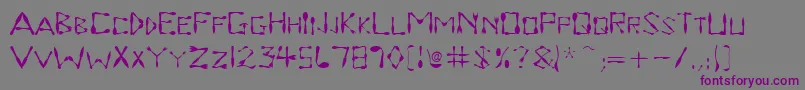 Шрифт Dinnertime – фиолетовые шрифты на сером фоне