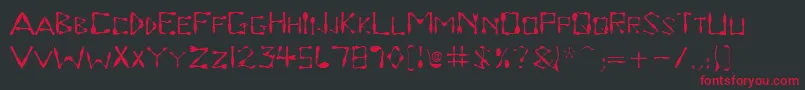 Dinnertime Font – Red Fonts on Black Background