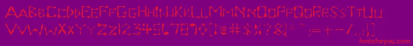 Dinnertime Font – Red Fonts on Purple Background